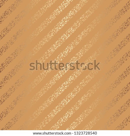 Abstract seamless pattern from simple gold geometric shapes: circles, ovals, triangles, rings on gold background.