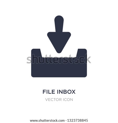 file inbox icon on white background. Simple element illustration from UI concept. file inbox sign icon symbol design.