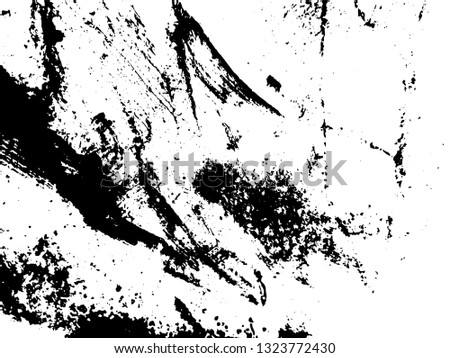 Hand drawing.Light Distressed Background. Ink Print Distress Background. Grunge Texture. Simple abstract black and white drawing. Expressive drawing. Abstract Overlay Texture. 