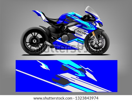 Racing motorcycle wrap vector designs. abstract livery for vehicle vinyl branding