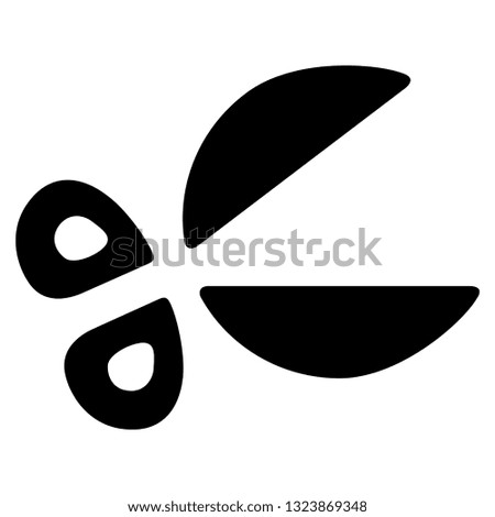 Scissors icon. Cut sign. Utensil or hairdresser symbol.  Simple flat icon, isolated on white background. Vector 