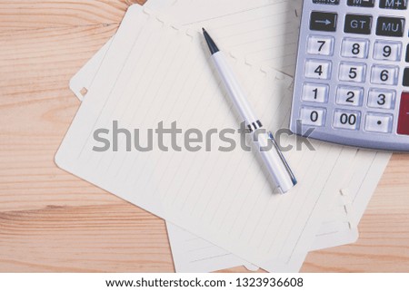 notebook and calculator