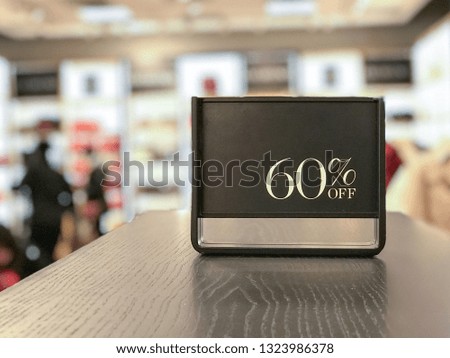 60% Off Sign Inside a Store