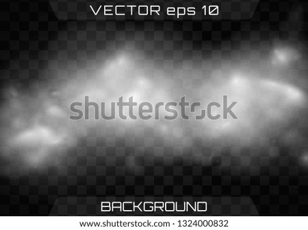 Fog or smoke isolated transparent special effect. Realistic isolated cloud on a dark transparent background. Vector realistic smoke on the transparent background.