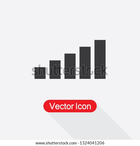 Phone Signal Bars Icon, Volume Adjustment Icon Vector Illustration Eps10
