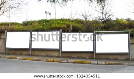 Large blank billboard giantboard for outdoor advertising. 