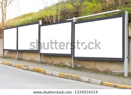 Large blank billboard giantboard for outdoor advertising. 