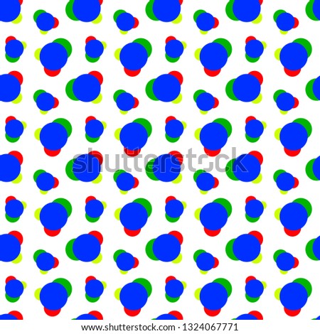Multicolored circles on a white background, seamless pattern, for design, vector
