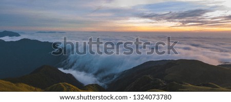 sea of clouds from the highest mountain
