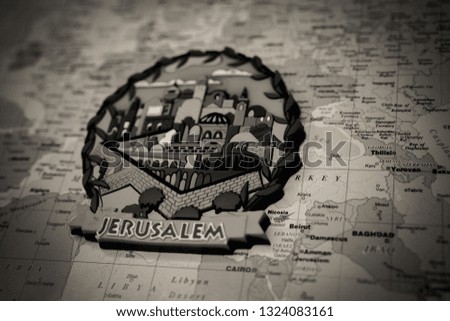 Jerusalem map background