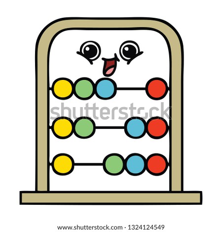 cute cartoon of a abacus