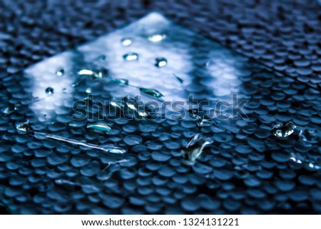 
glass on gray background