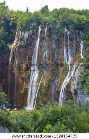 Waterfall in the Plitvice Lakes National Park, Croatia