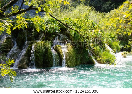 Waterfalls in the Plitvice lakes National Park, Croatia