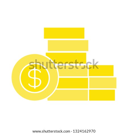 flat color retro cartoon of a pile of money