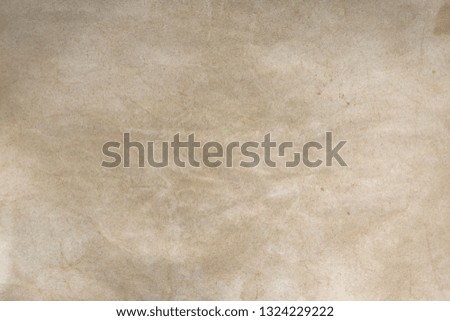 Aged paper sheet. Blank old background with dust and dirty stains. Vintage and antique art concept. Poster mockup. Detailed closeup studio shot. Front view. Toned
