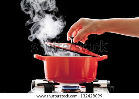 Cooking in the pot Royalty-Free Stock Photo #132428099