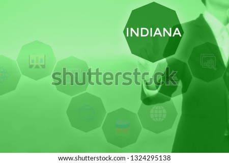 INDIANA - technology and business concept