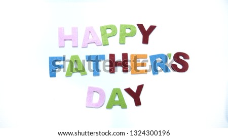 Image of lettering spelled Father's Day 