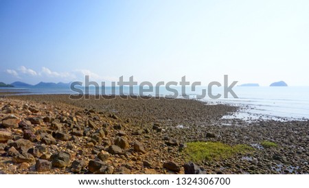 Beautiful seaside rock beach