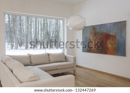 Designers interior - Living room with a painting