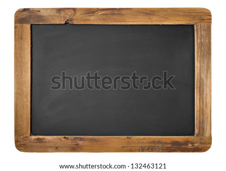 Vintage Chalkboard Isolated On White. Horizontal or Vertical alternative. Royalty-Free Stock Photo #132463121