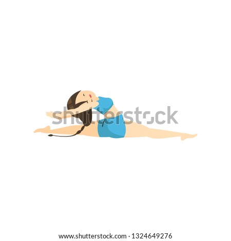 Gymnastics vector cartoon illustration