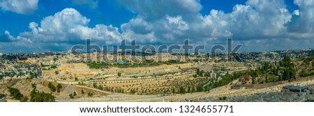 Jerusalem viewed from the mount of olives, Israel

