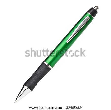 pen isolated on the white background with clipping path Royalty-Free Stock Photo #132465689
