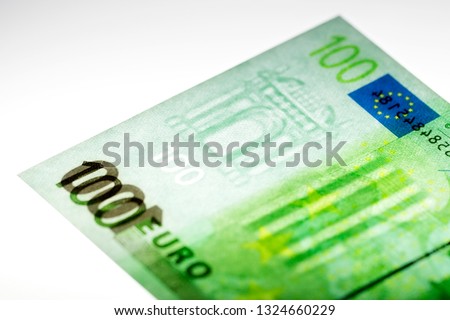 Hundred euros with a watermark 
