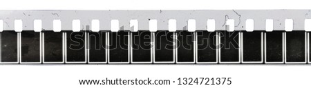 8mm film or movie strip on white background, just blend in your content or frames