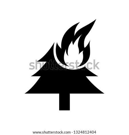 forest fire icon isolated illustration on white background