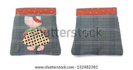Quilting bag isolated on a white background