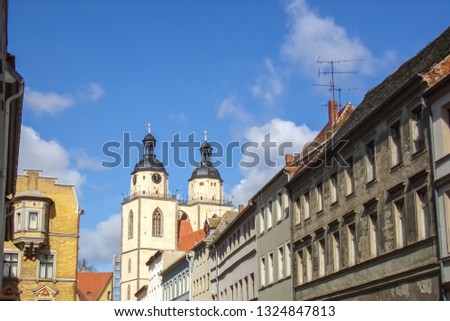 Market and Church of Wittenberg, Germany 