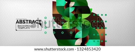 Circle composition abstract background, vector geometric modern design