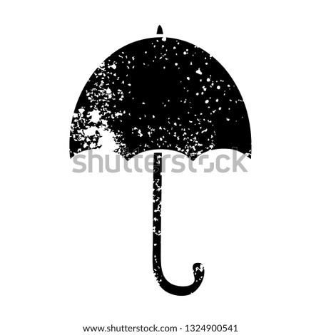 line drawing cartoon of a open umbrella