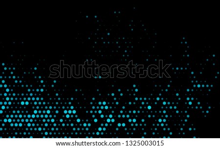 Dark BLUE vector backdrop with dots. Abstract illustration with colored bubbles in nature style. Pattern for ads, leaflets.