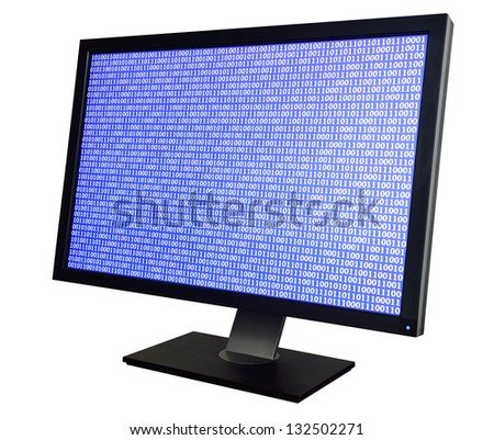 Binary code screen computer