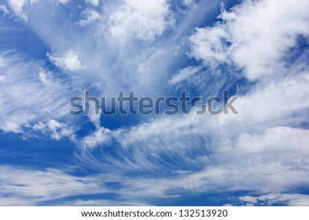 Blue sky with while clouds, desktop background