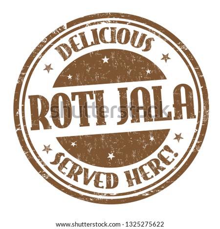 Roti jala sign or stamp on white background, vector illustration
