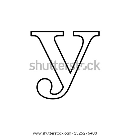 Russian alphabet vector icon illustration.