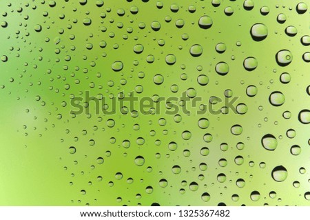 Water drop color green