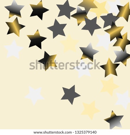 Explosion of stars.   Isolated gradient stellar elements. Platinum chrome metal glitter. Festive iridescent holographic effect vector background for celebration decorations, flyers, posters.