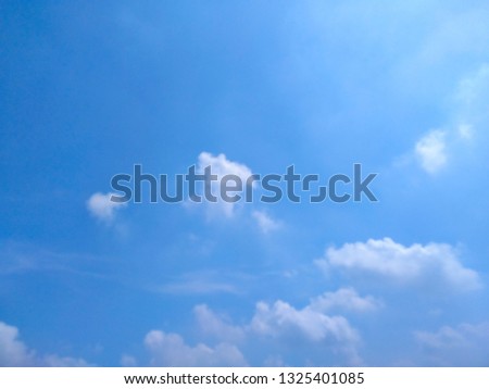 White soft cloud texture on blue sky background