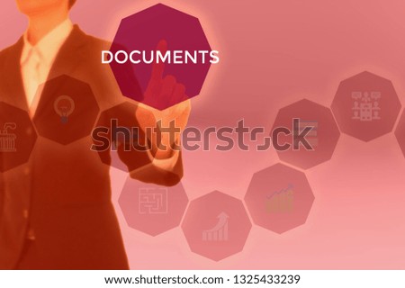 DOCUMENTS - technology and business concept