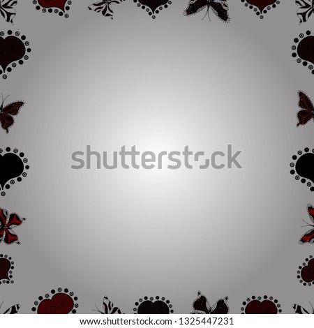 Comic style doodle frame consists of white, black and brown border. Seamless pattern. Vector.