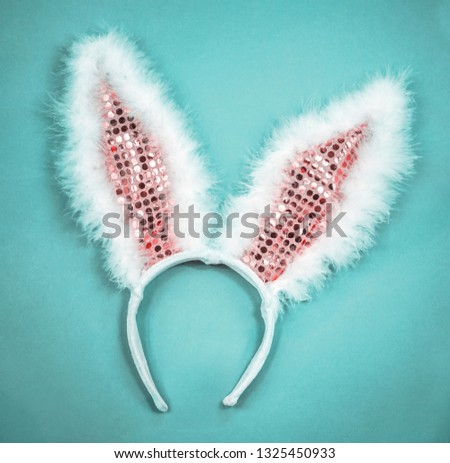 Bunny Ears. Easter Greeting Card.