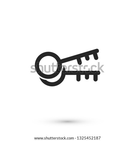 key and lock vector icon