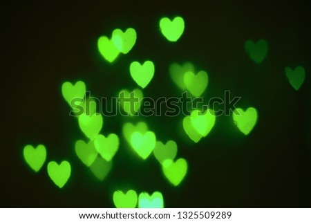 Green out of focus hearts - Saint Patrick's Day