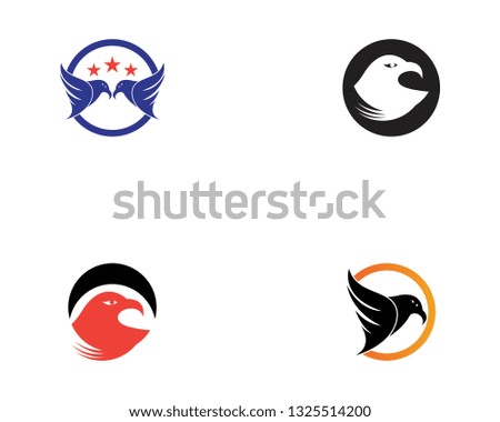 Falcon eagle logo design template